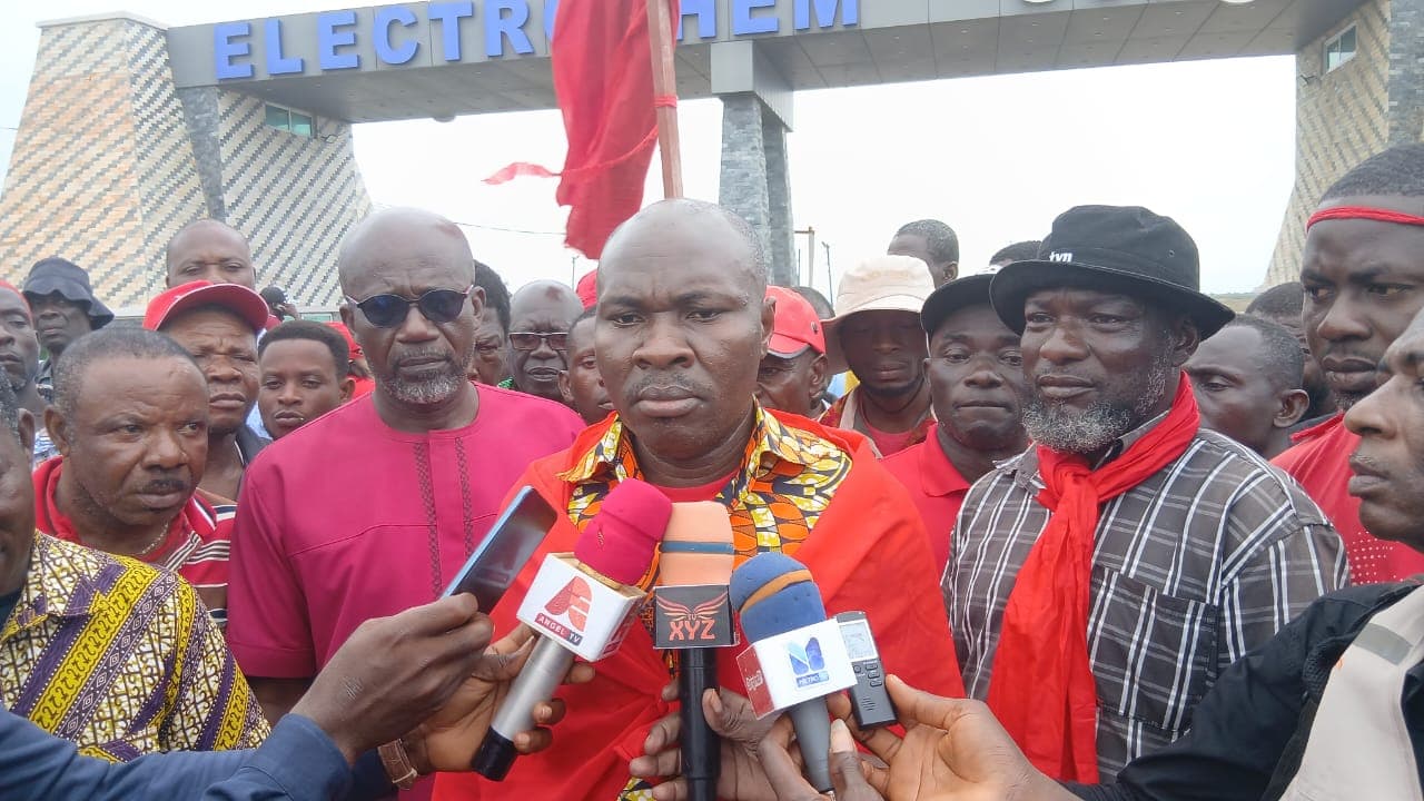 Sacked Electrochem employees protest over unpaid salaries, severance package