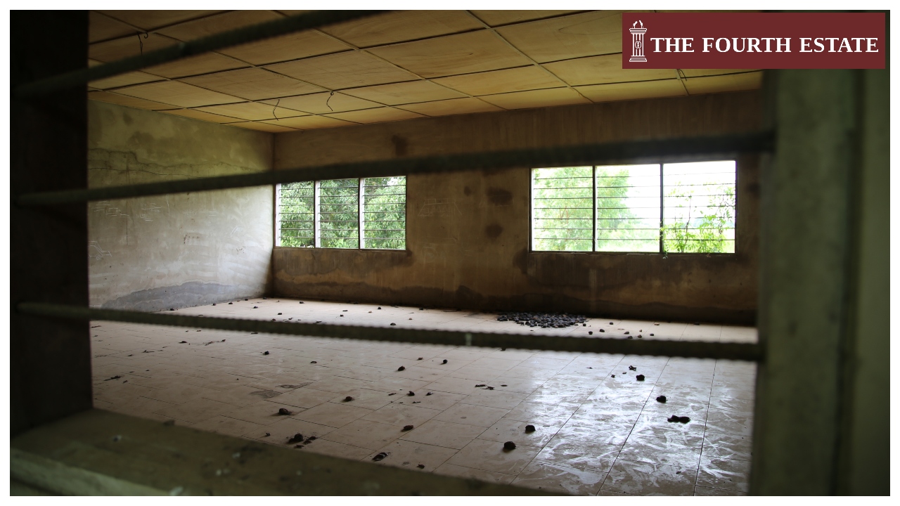 uncompleted dormitory at the Three Kings Special School left to rot