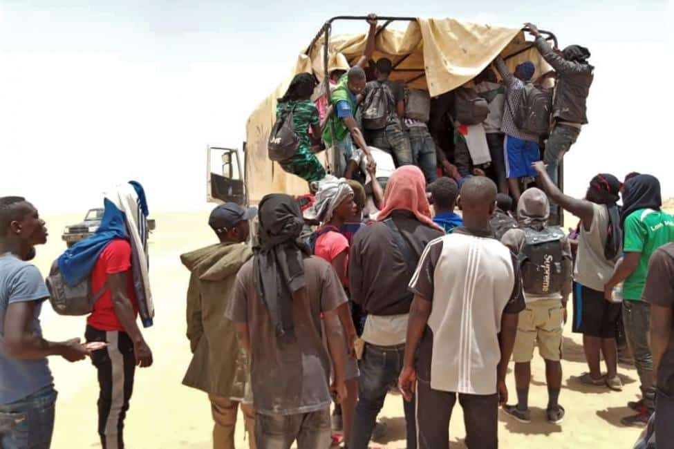 West African migrants travel dangrously through the Sahara Desert every year