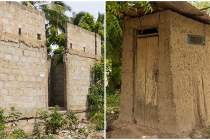 uncompleted toilet in Sege