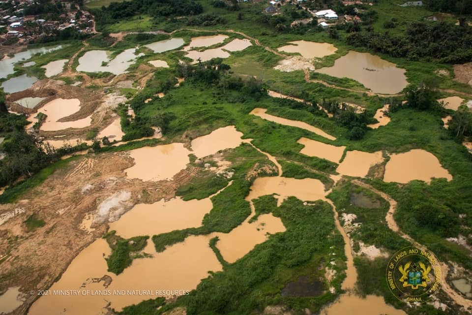 Illegal miners have destroyed thousands of hectares of forest cover and have descended into water bodies. 