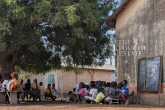The primary school in Chaankpem is under a tree