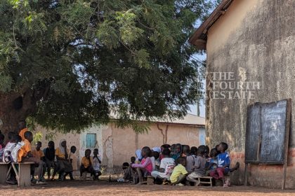 The primary school in Chaankpem is under a tree