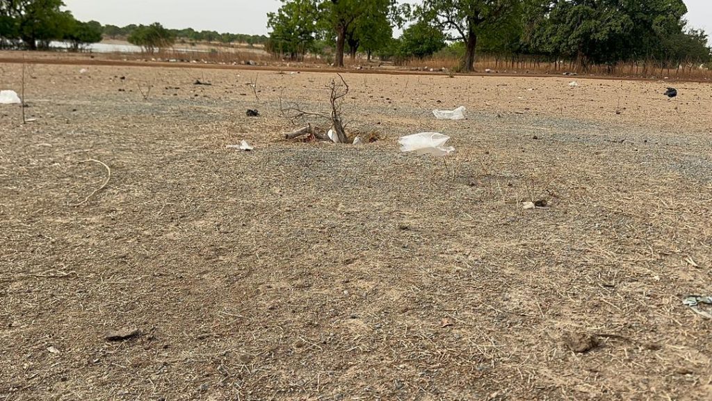Site of the abandoned mechanised borehole for the Dakuto fishpond
